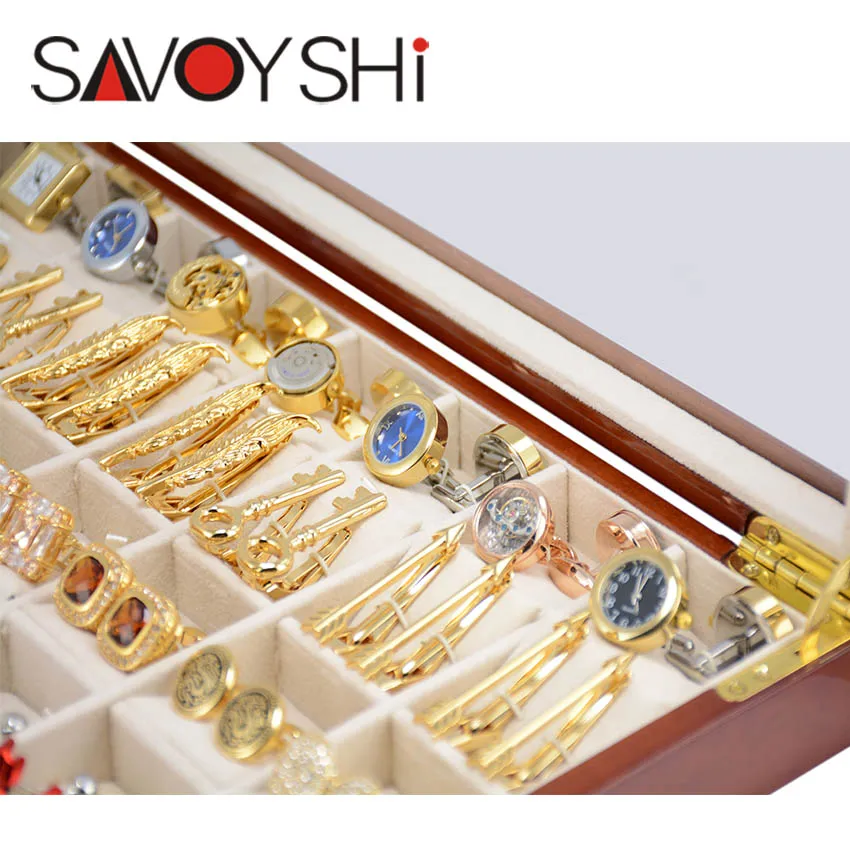 Роскошная Подарочная коробка для запонок 40 пар Высококачественная окрашенная