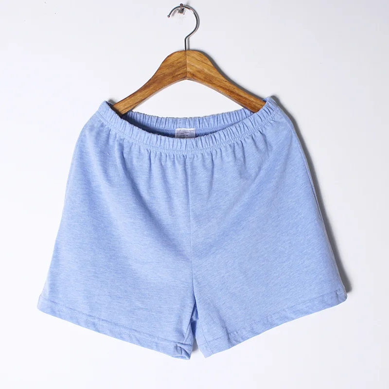 light blue Женские пижамные штаны, летние новые модные свободные шорты для сна, пижамные штаны, хлопковые женские штаны для сна Q281 - Цвет: light blue