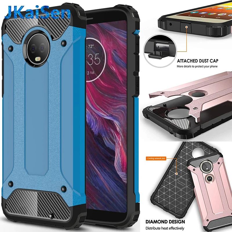 Противоударный армированный силиконовый чехол для телефона Motorola для MOTO E5 E6 G4 G5 G6 G7 Z Play Plus One power Force задняя крышка из ТПУ