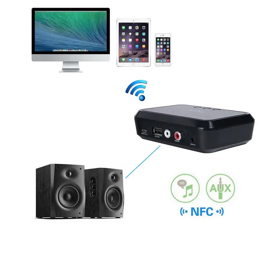 NFC Беспроводная версия портативный Bluetooth адаптер с поддержкой выход 3 5 мм/RCA