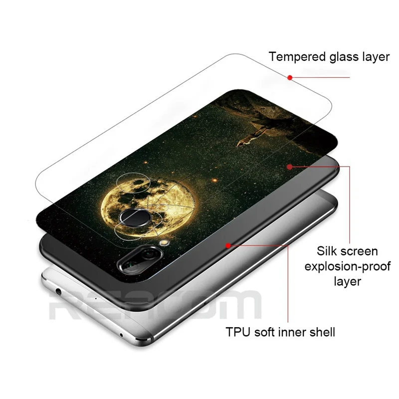 Чехол для Huawei P20 Pro HD Planet Stars Funda стеклянный чехол Mate 10 Lite P Smart Honor 9 Capa |