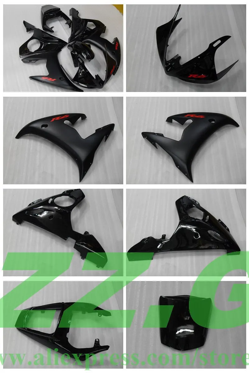 

Hi-grade ABS fairings for Yamaha YZF-R6 03 - 05 YZF R6 03 04 05 YZF 600 R6 2003 2004 2005 black fairing set bodywork
