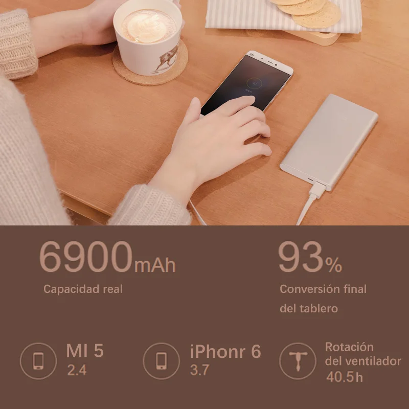 Original Xiaomi Mi Power Bank 2 10000mAh Two-way Quick Charge 14.1mm 10000 mAh Mobile Two | Мобильные телефоны и