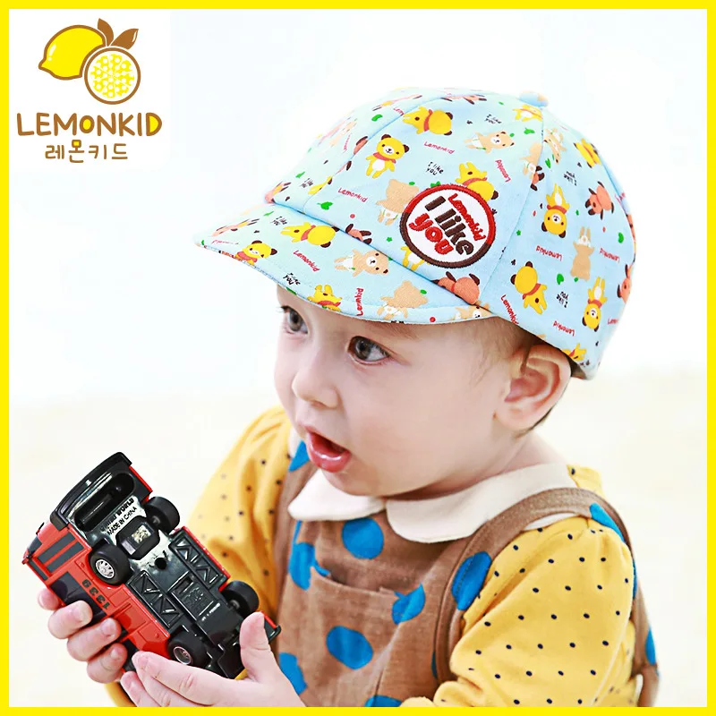 Lemonkid 2019 Детские кепки с мультяшным медведем Кепка улыбкой для девочек и