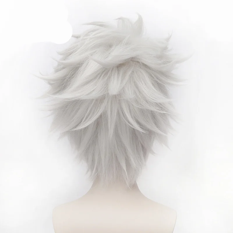 BLEACH Hitsugaya Toushirou парик короткие серебристо белый слоистый пушистый тепла из фибры