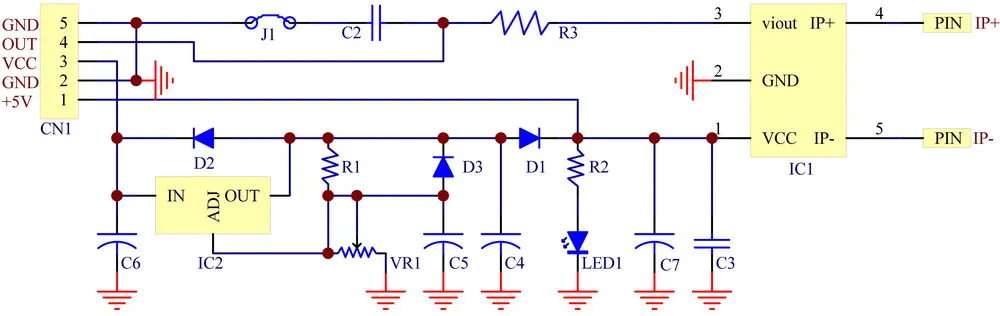 Монтажный модуль датчика переменного/постоянного тока на DIN-рейке +/-150 А основе