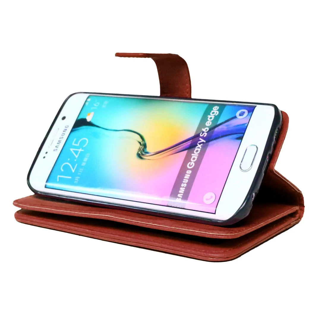 WolfRule для крышки samsung Galaxy S6 Edge чехол с рамкой фото кошелек флип телефона из ПУ Coque