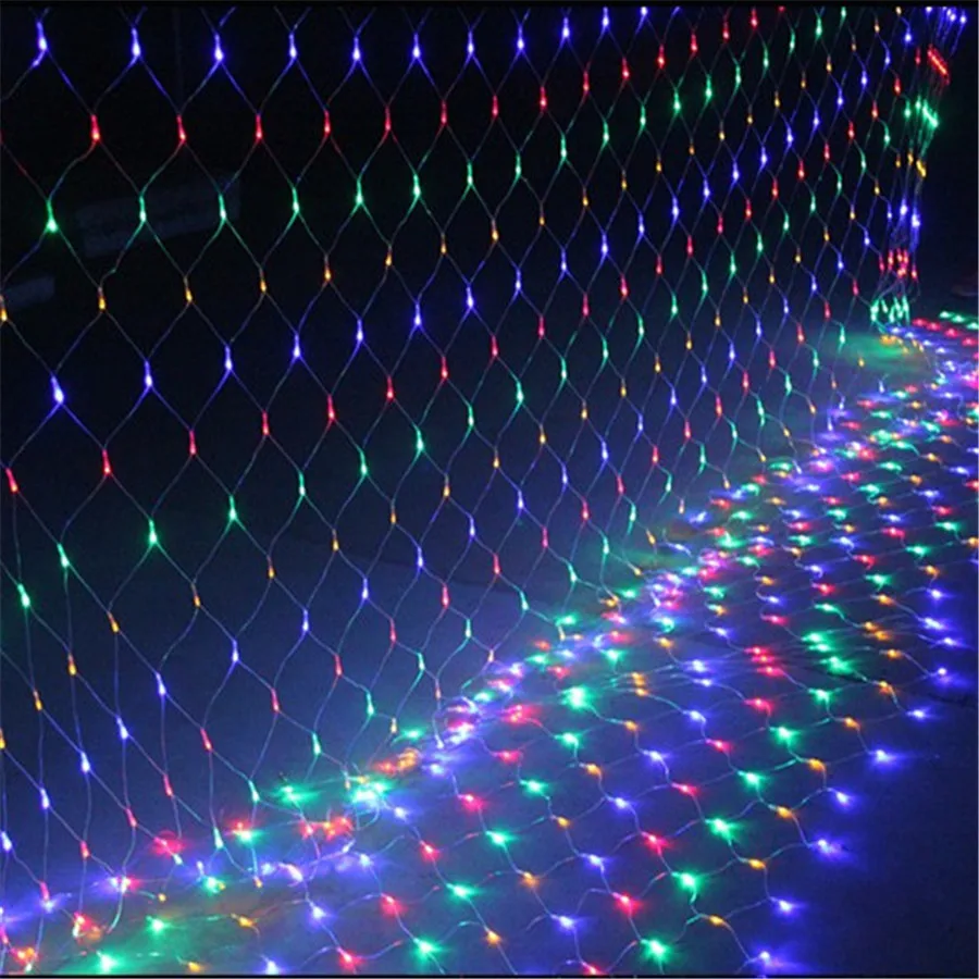 Fairy String Light 1.5x1.5M 96Leds 8 Flash Modes 220V Outdoor Net Led For Festival Christmas Wedding Decoration | Лампы и освещение