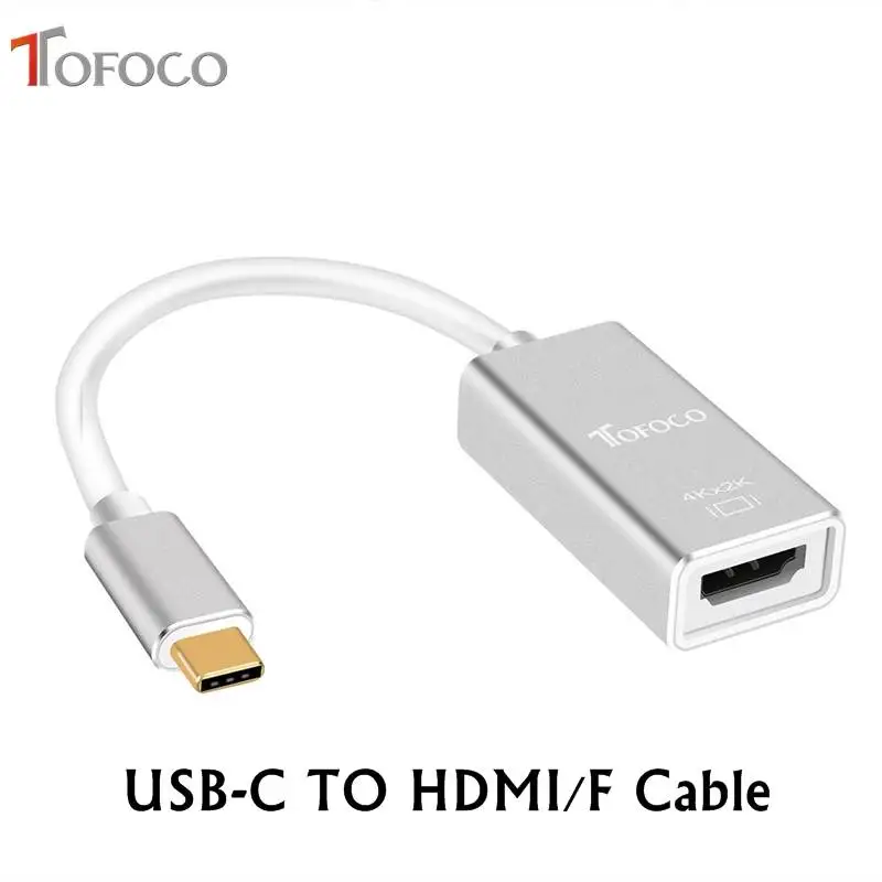 Кабель TOFOCO 3 в 1 с Usb C типа на VGA/F поддержка 4K * 2K переходник HDMI VGA адаптер для Macbook Pro