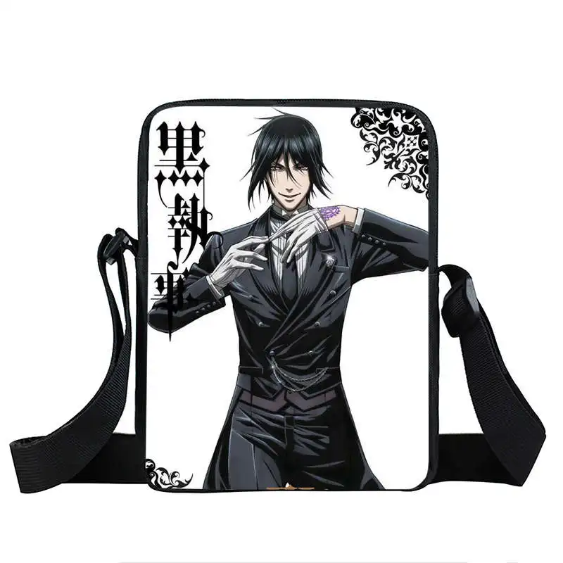 xkb hzs06 Аниме Черный дворецкий мини сумка для подростков Kuroshitsuji Ciel Sebastian Черный Дворецкий девочек сумки через плечо Детская сумка на плечо - Цвет: xkb hzs06