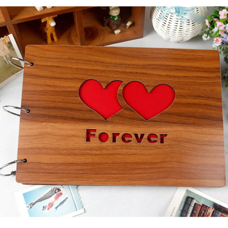 

New 10 Inch DIY photo album loose-leaf book bronze card circle key ring card buckle scrapbooking paper scrapbook album for wedd