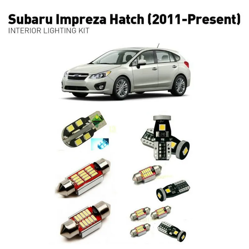 Светодиодные внутренние фары для Subaru impreza Люк 2011 + 6 шт. светодиодные автомобилей