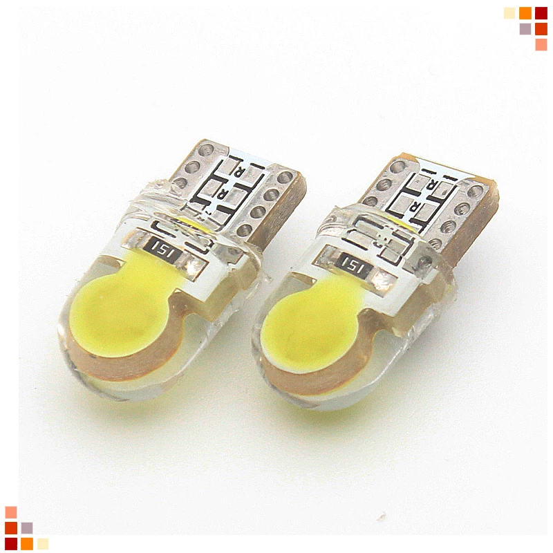 2шт T10 светодиодный Canbus W5W 194 168 501 8SMD COB Габаритные фонари для автомобиля супер