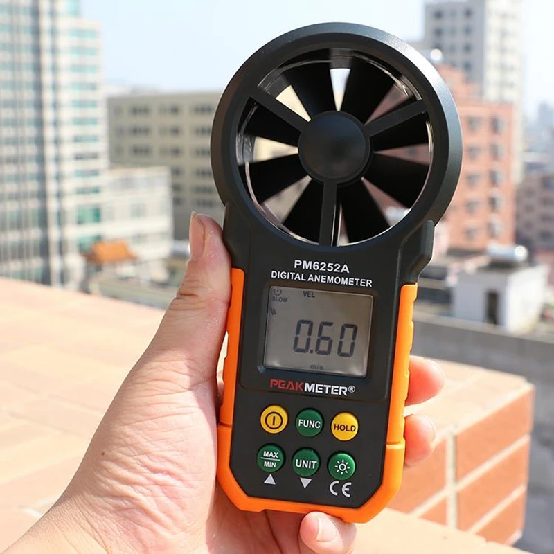 PEAKMETER PM6252A PM6252B ЖК цифровой анемометр термометр измеритель скорости ветра