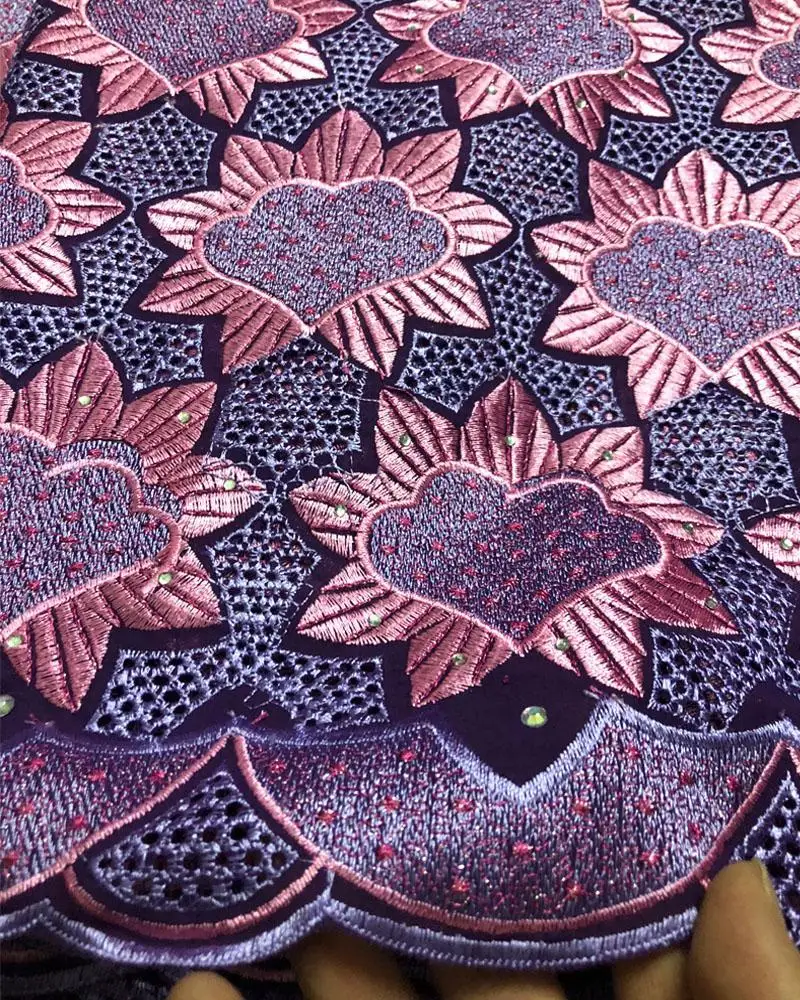 Newest 2018 Swiss Voile Lace African High Quality Cotton Fabric with Stones of Wedding Dress XY332501 | Дом и сад
