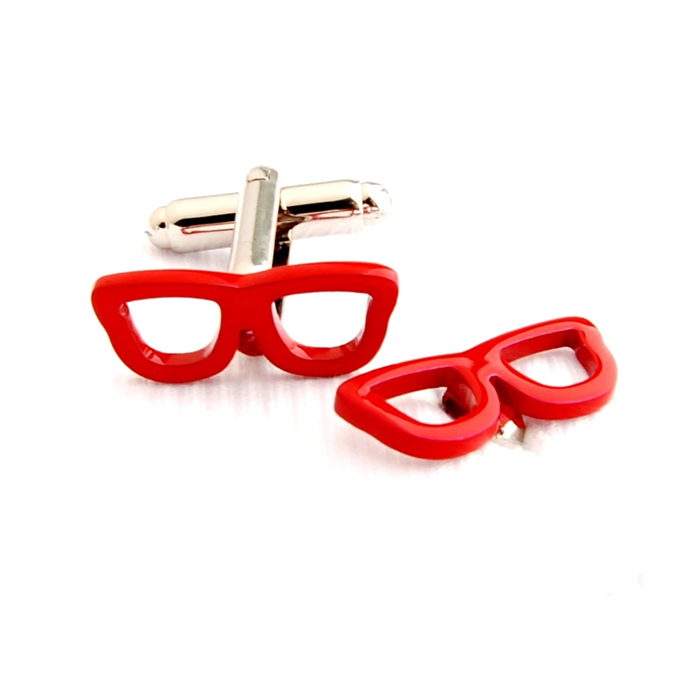 

YH-1759 крутые красные запонки в форме стаканов, черные запонки в виде усов, запонки с галстуком-бабочкой