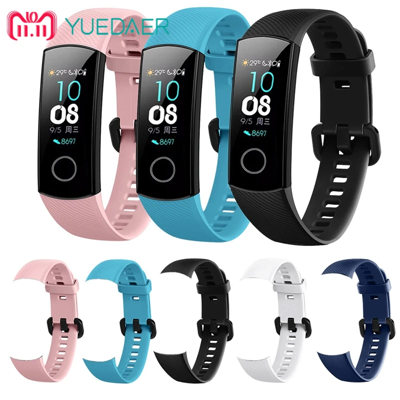 Новый цветной силиконовый ремешок YUEDAER для Huaiwei Honor Band 4 сменный на запястье