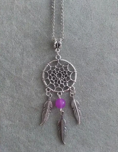 Модные ювелирные изделия Ловец снов перо и смешанные бусины Подвески чокер