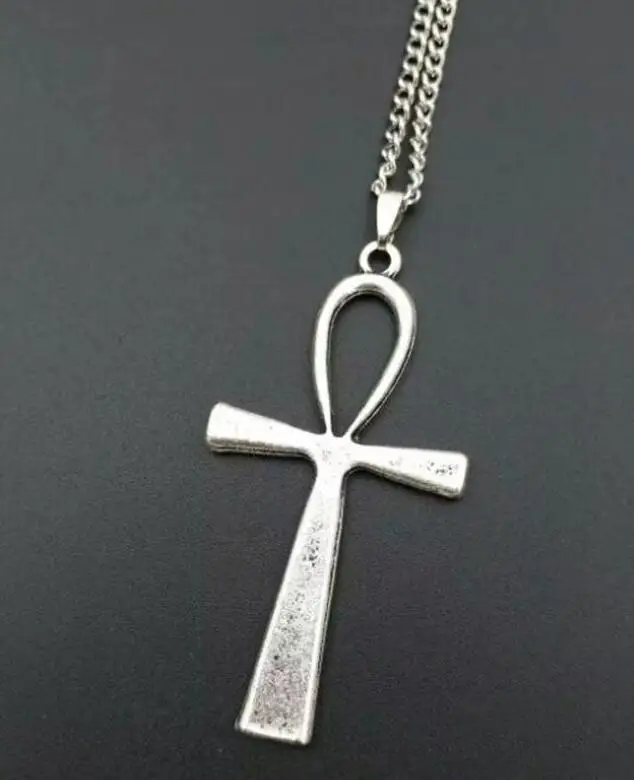 Египетский Ankh крест ожерелья и подвески Мужская кулон ожерелье звено цепи