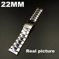 1pcs 22mm stainless steel high quality men watch bands watch strap