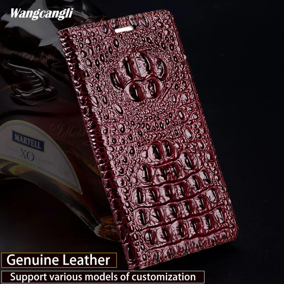 

Genuine Leather Handmade Phone for iphone 7 case for iPhone 6 Crocodile Back Texture Flip Phone for iphone 7 plus phone case