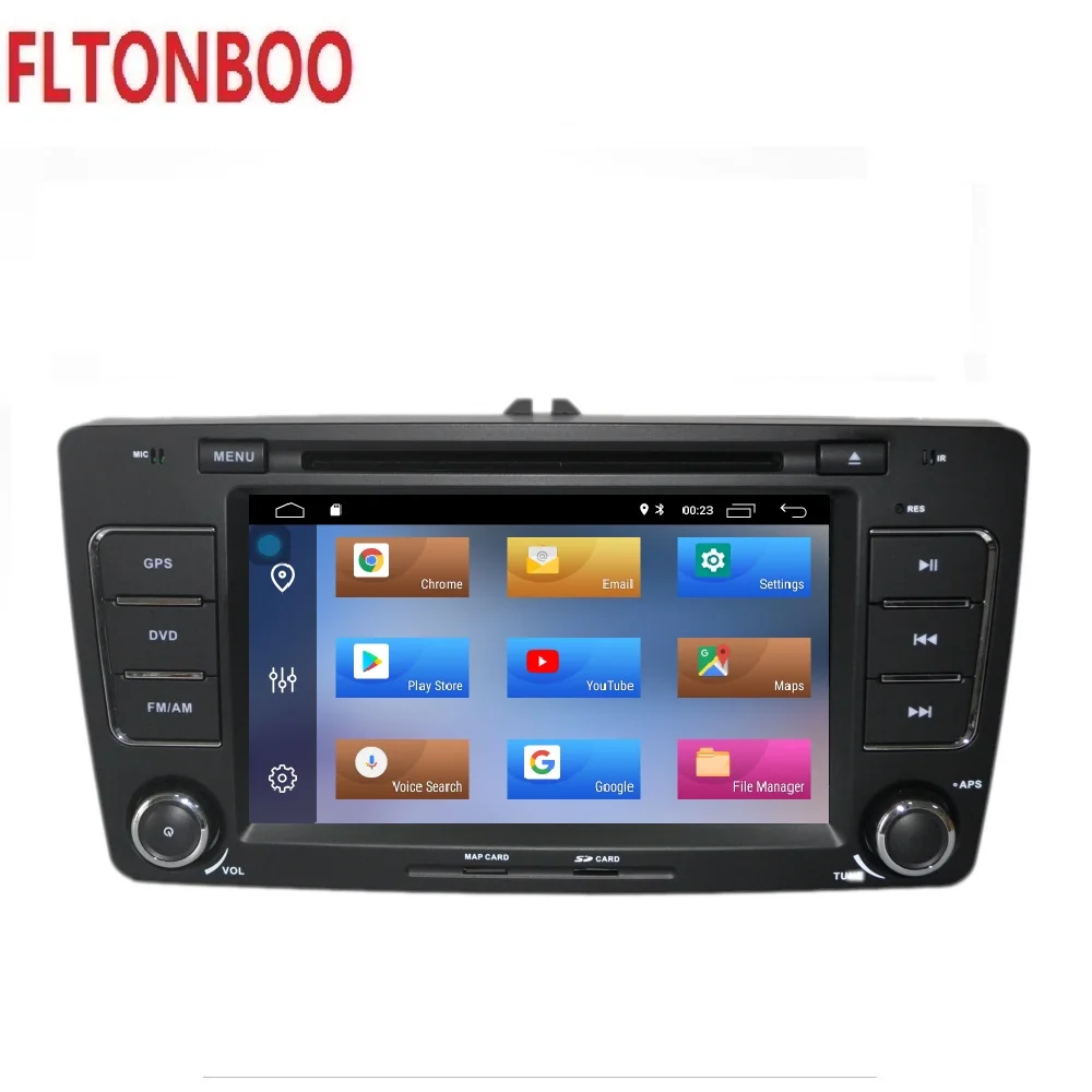 7 дюймов Android 9 для Skoda Octavia gps навигация Wi Fi радио bluetooth рулевое колесо Canbus