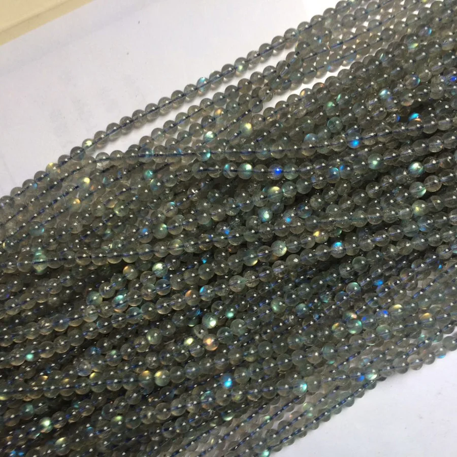 

AAA grade 4-4.5mm naturall Labradorite beads natural stone beads DIY loose beads for jewelry making strand 15