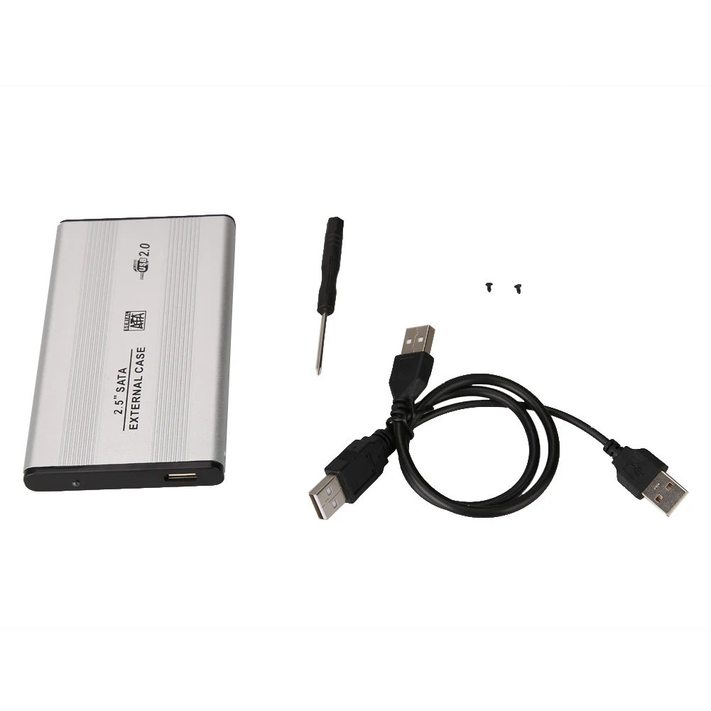 Серебряный 2 5 дюймовый корпус для жесткого диска USB SATA внешний мобильный жесткий