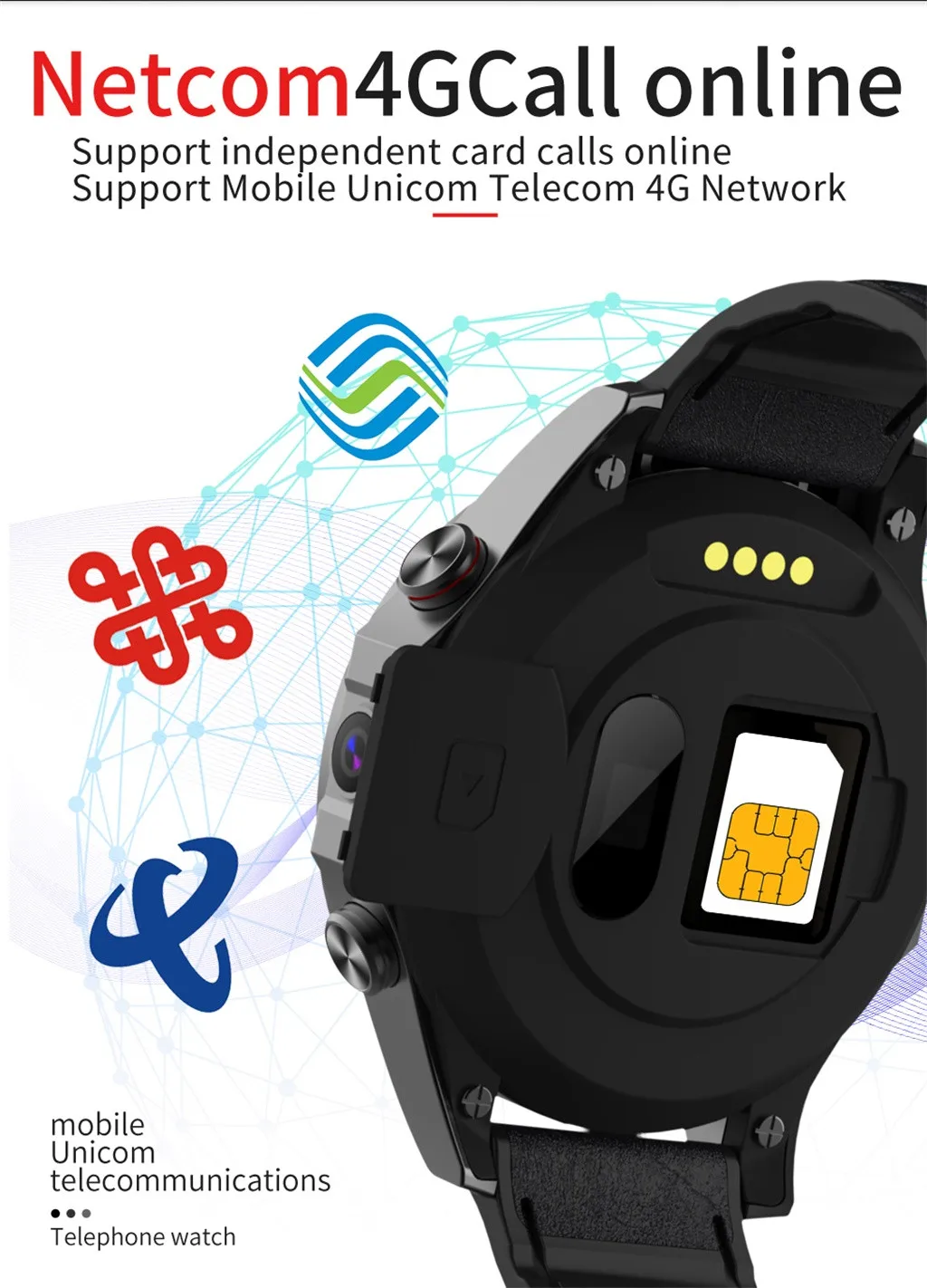 Bluebooth 4,0 Смарт-часы с сапфировым экраном кожаный ремешок независимая связь gps навигация 3 ГБ+ 32 ГБ фитнес-трекер