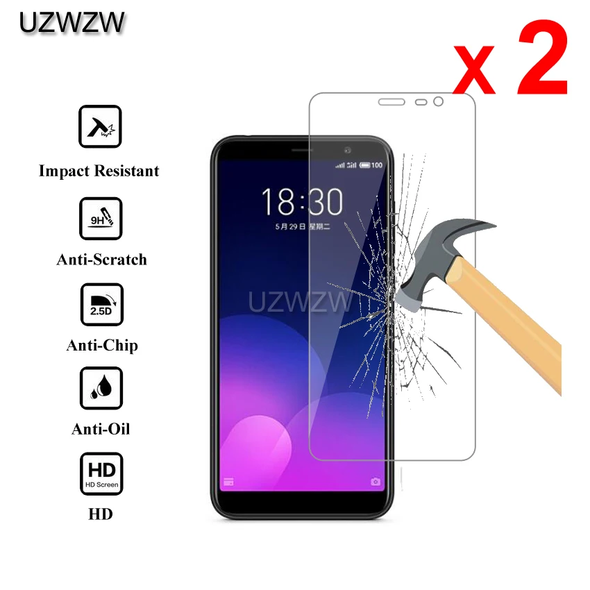 2 шт для Meizu M6T Премиум 2.5D 0,26 мм Закаленное стекло-экран протектор для Meizu M6T защитное стекло
