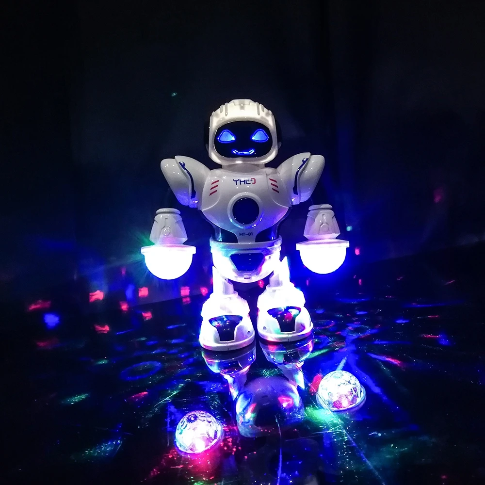 2018 New Kids Electronic Smart Space Dancing Robot with Music Flashing LED Light Walking Toys Christmas Year Gift For Child |