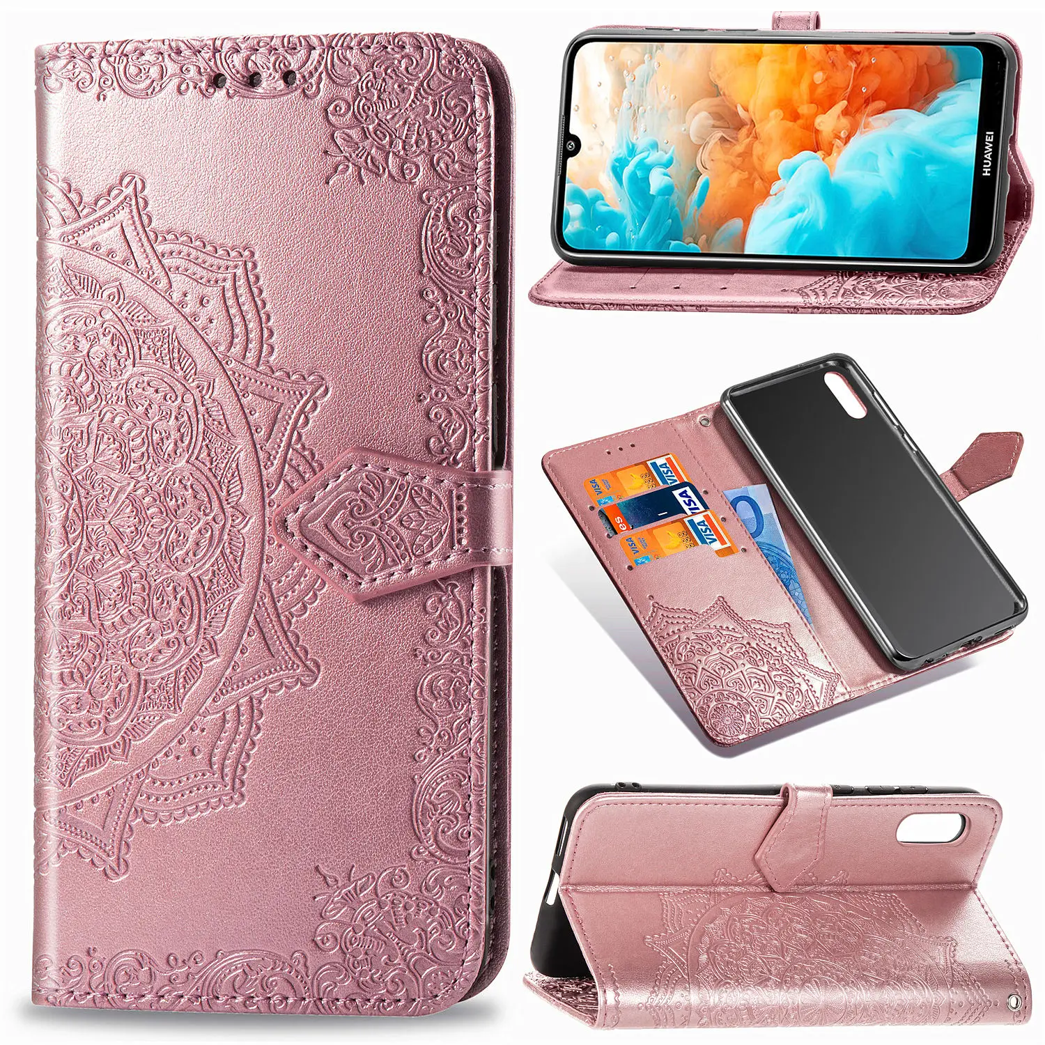 Чехол книжка для Huawei Y6 2019 роскошный кожаный чехол кошелек Prime чехол|Бамперы| |