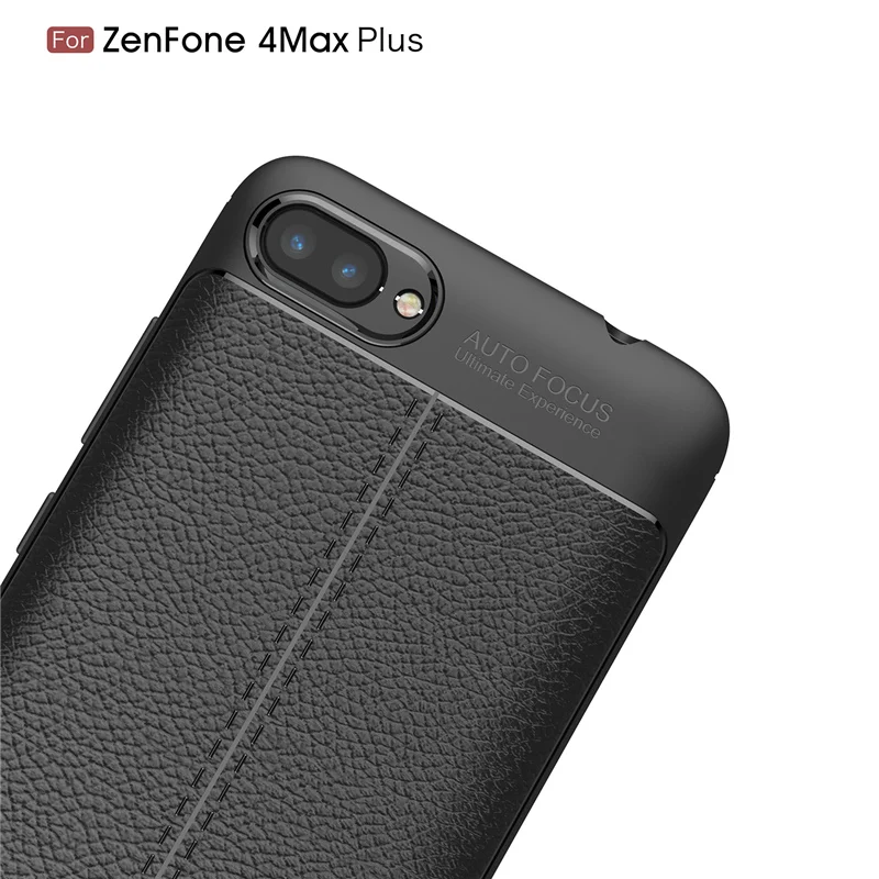 Силиконовый чехол с текстурой личи для Asus Zenfone 4 Max plus zc554kl (5 5 дюйма) кожаный из ТПУ