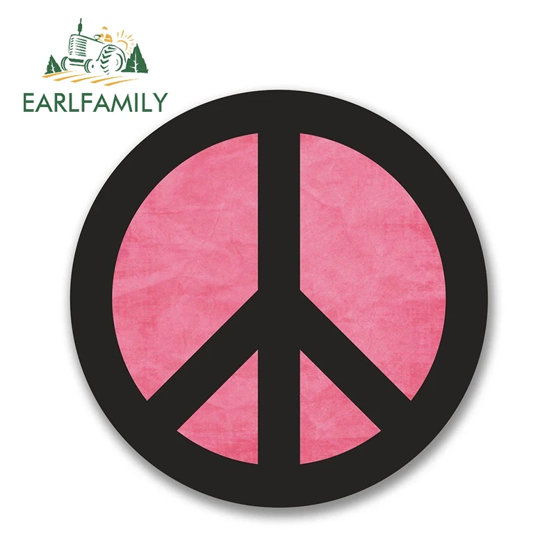 EARLFAMILY 13 см x знак мира Стикеры автомобиля хиппи ноутбука Наклейка на колесах с