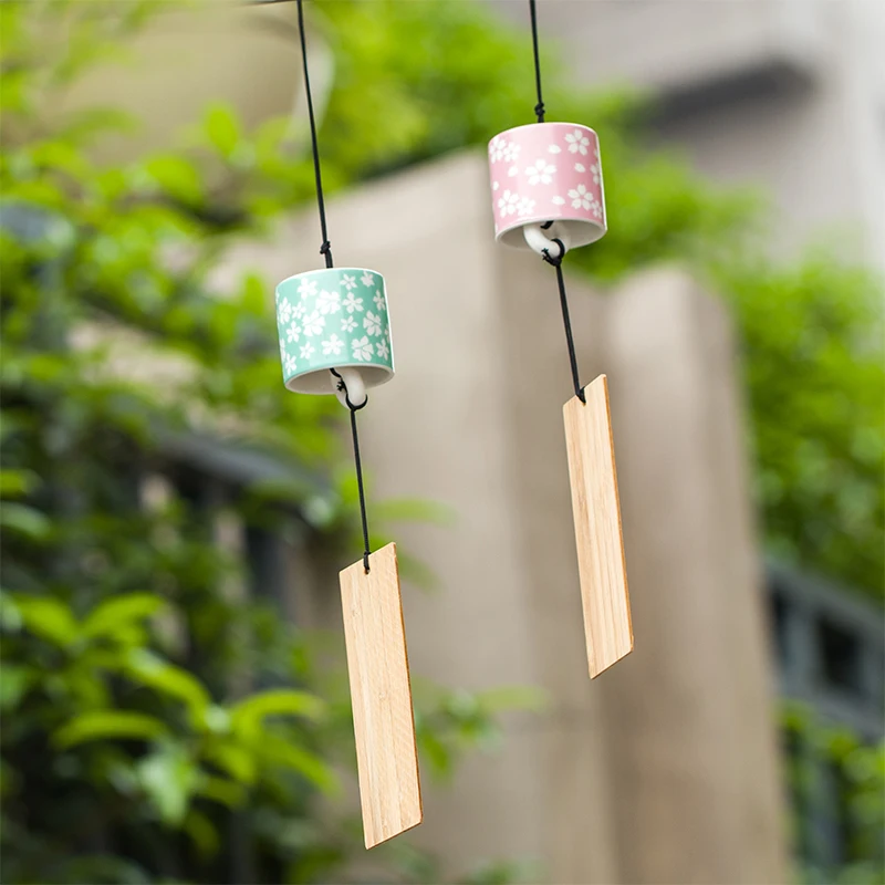 Творческий японской вишни керамический колокольчик украшения спальни для милых