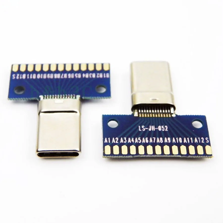 NinthQua 1 шт. USB 3. 0 Type-C коннектор 24 + 2P Штекерный адаптер для припоя провода кабеля 24P