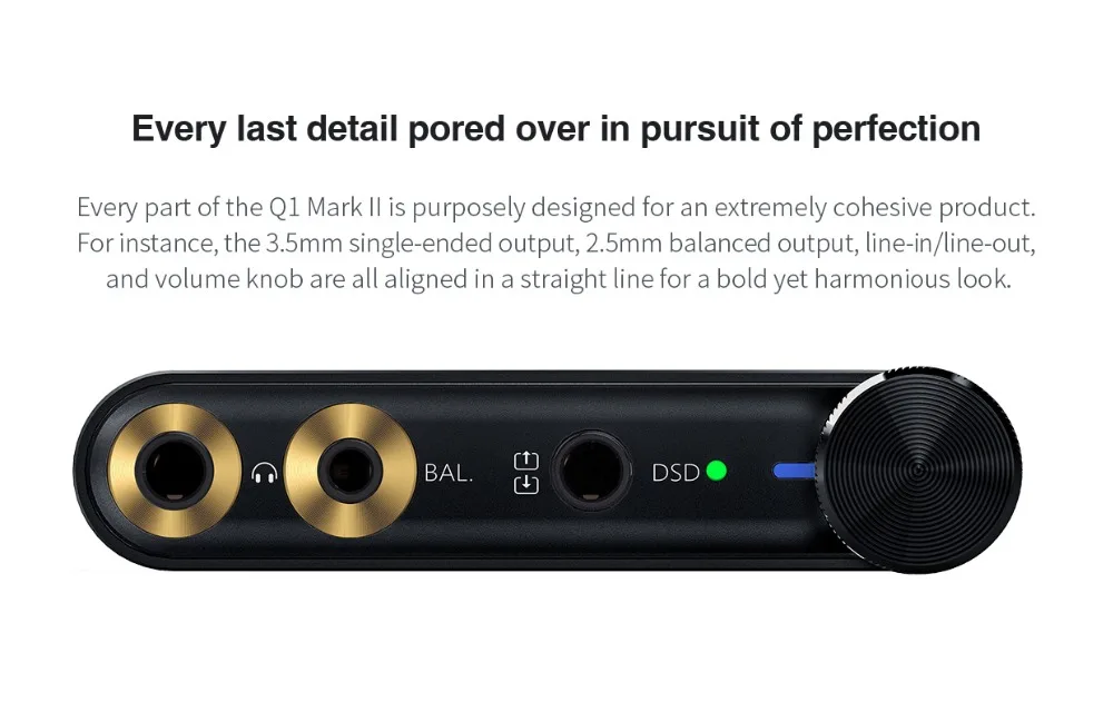 Новое поступление FIIO Q1 Mark II родная DSD декодирование HiFi портативный усилитель для наушников(есть купон