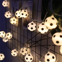 led soccer balls string garland decoration bedrooms home theme party christmas 35m decorative football fairy lights battery usb