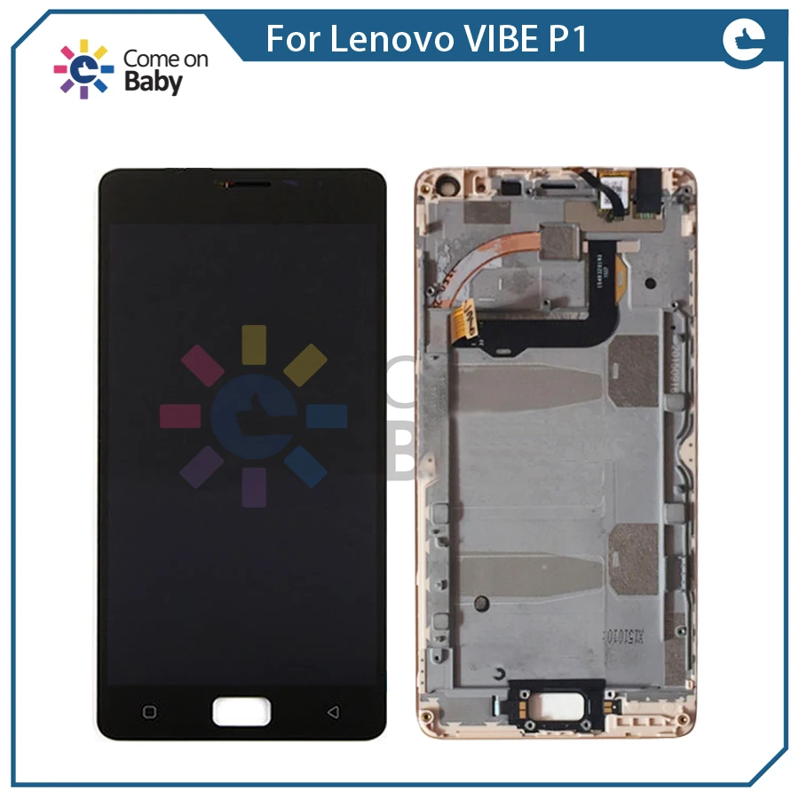 ЖК дисплей и дигитайзер сенсорного экрана в сборе с рамкой для lenovo vibe P1 P1c72 P1a42 p1c58