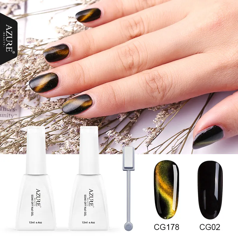3PCS SET Лазурный красота Хамелеон кошачий глаз УФ-гель для ногтей Магнитный УФ лак для ногтей лак нужен магнит палочка черный гель для ногтей светодиодный гель - Цвет: 3PCS SET
