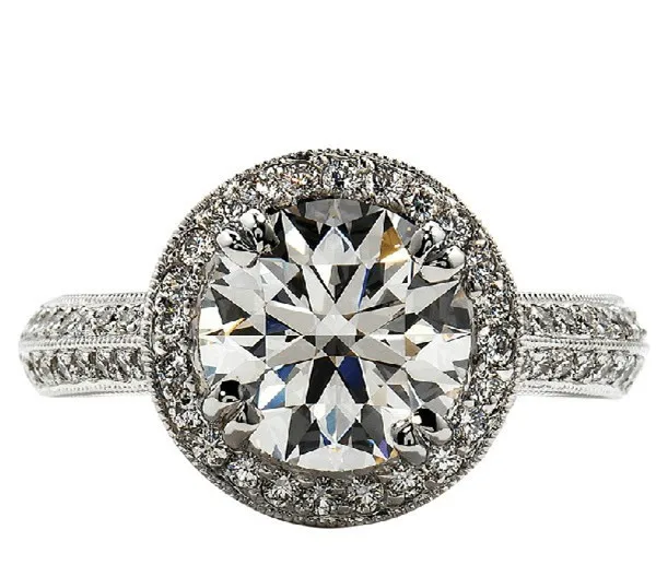 Женское кольцо из серебра пробы с искусственным бриллиантом|diamond drill bit jewelry|diamond