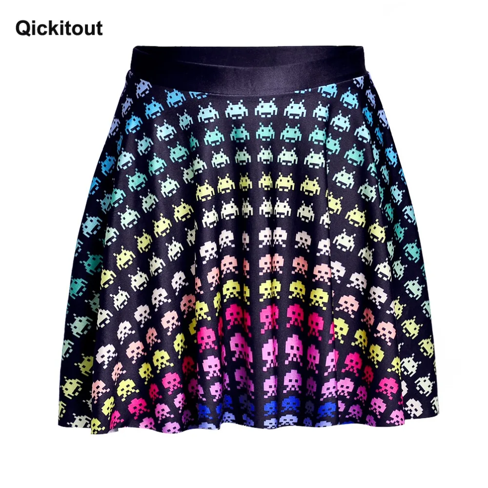 Quickitout Лидер продаж Летний стиль Для женщин плиссированная юбка с рисунком