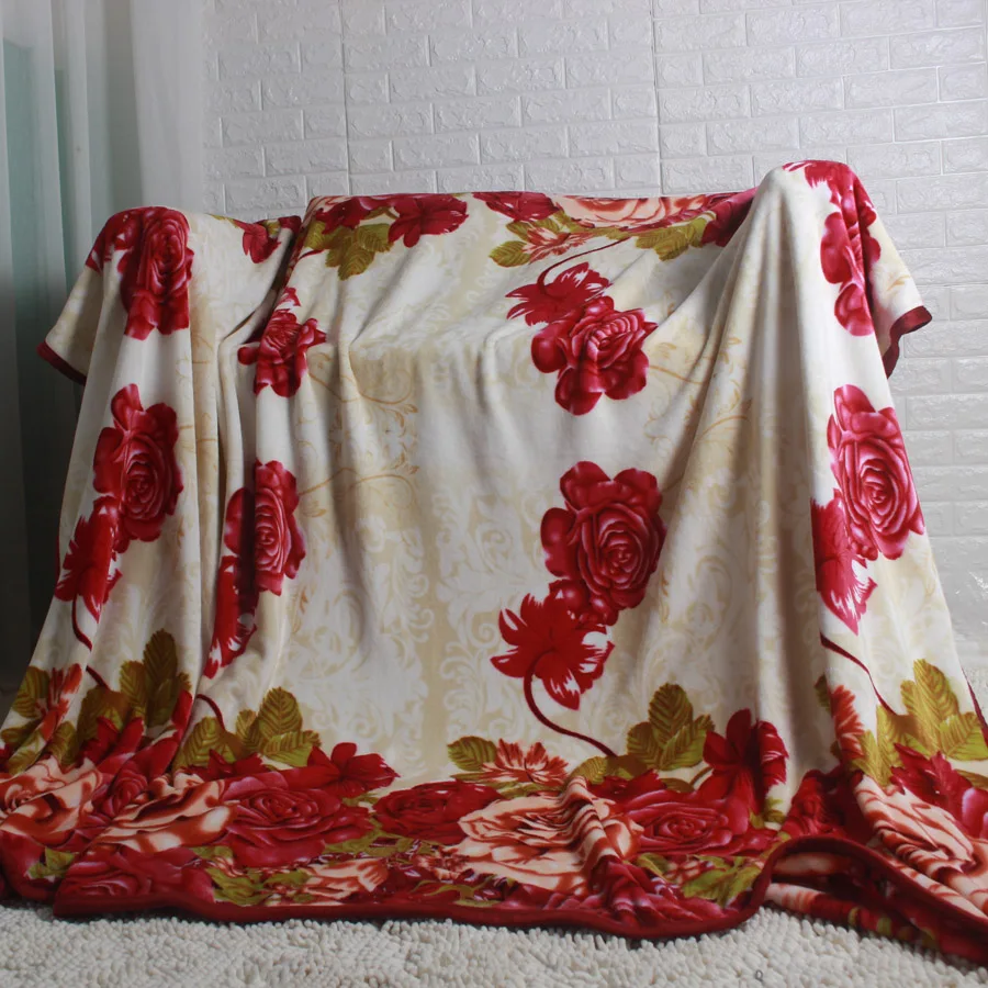 Флисовое одеяло с цветочным принтом 230x240 см|fleece blanket|blankets for bedsthrow blanket |