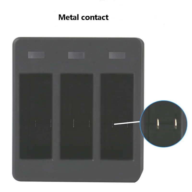 

3 Channels Charger Accessories Sets 1200mAH Rechargeable Li-po Batteries for GoPro Hero 5 6 7Black Action Cameras