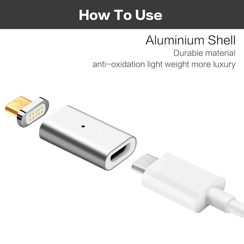 Магнитный адаптер Micro USB 2 0 для Android Huawei кабель магнитное зарядное устройство Redmi LG