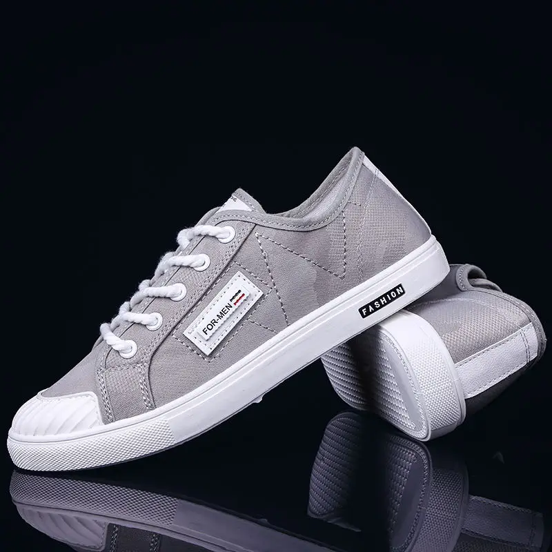 

MIUBU Men Casual Shoes Fashion Men Canvas Shoes Breathable Lace-Up Flats Shoes Espadrilles Men Tenis Masculino Esportivo