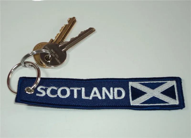 Двусторонние брелоки с вышивкой шотландского флага шотланда|st keychain|keychain gkeychain
