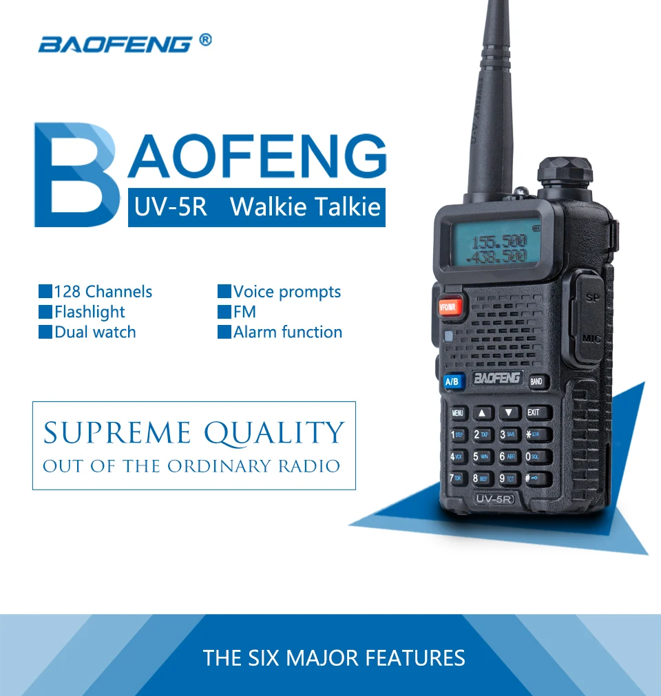 Портативная рация Baofeng UV-5R Двухдиапазонная UV 5R портативная CB радио UHF VHF портативная UV 5R двухсторонняя радио для охотничьей радиостанции