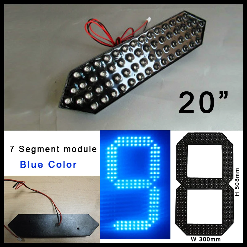 

20" blue color digita numbers module,led gas price,oil price,7 segment of the modules,High brightness led chip,led billboard