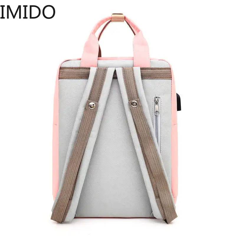 IMIDO 2019 Модный женский рюкзак в стиле пэчворк водонепроницаемый Оксфорд дорожная